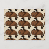 Büffel Cartoon Postkarte (Vorderseite)