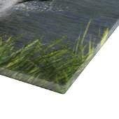 Büffel, der einen Fluss kreuzt Schneidebrett (Ecke)