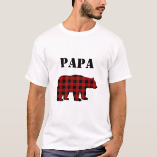 Büffel der T - Shirt der Papa-Bärnmänner kariert
