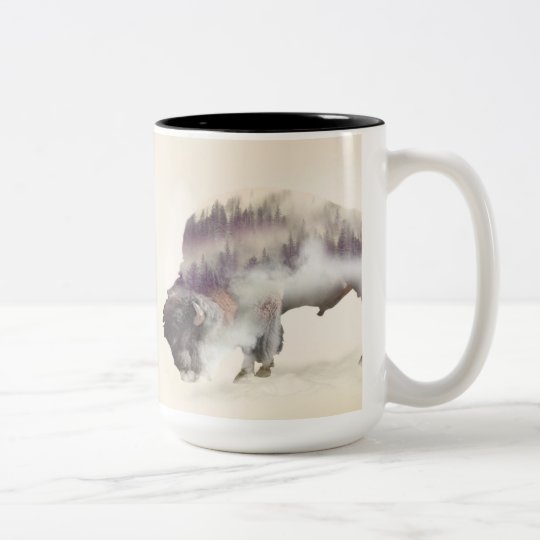 Büffel-doppelte Belichtung-amerikanische Zweifarbige Tasse