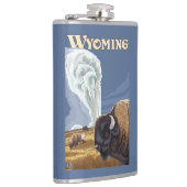 Büffel durch altes zuverlässiges Vintages Flachmann (Rechts)