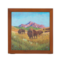 Büffel durchstreifen Schreibtisch-Stand und