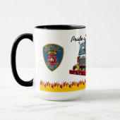 Büffel-Feuer-Motor 2" Stolz der Westseite" Tasse (Links)