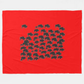 Büffel Fleecedecke (Vorderseite (Horizontal))