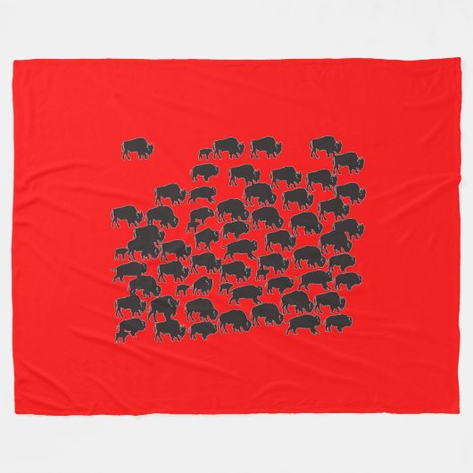 Büffel Fleecedecke (Vorderseite (Horizontal))