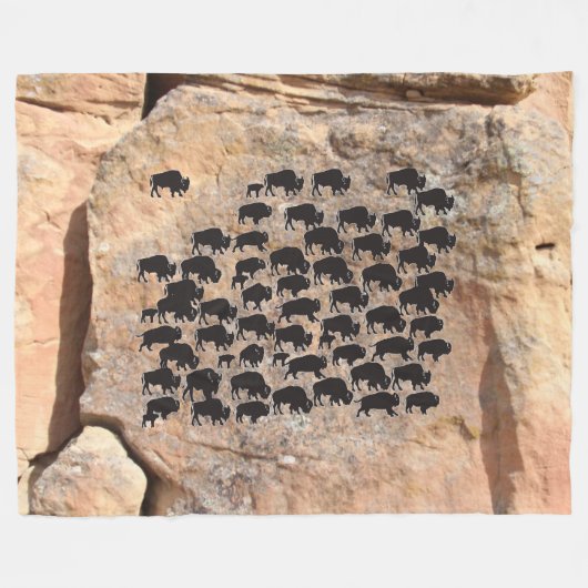 Büffel Fleecedecke (Vorderseite (Horizontal))