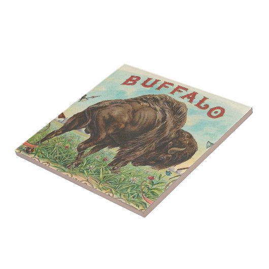 Büffel Fliese (Seite)