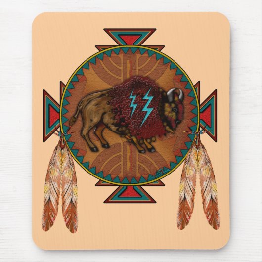 Büffel-Geist Mousepad (Vorne)