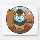 Büffel-Gopher in der Wüste Mousepad (Vorne)