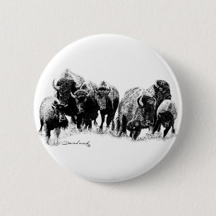 Büffel-Herde Button
