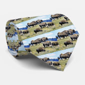 Büffel-Herde - Yellowstone Nationalpark Krawatte (Gerollt)