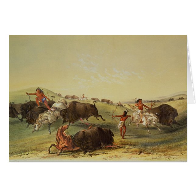 Büffel-Jagd (Vorderseite (Horizontal))