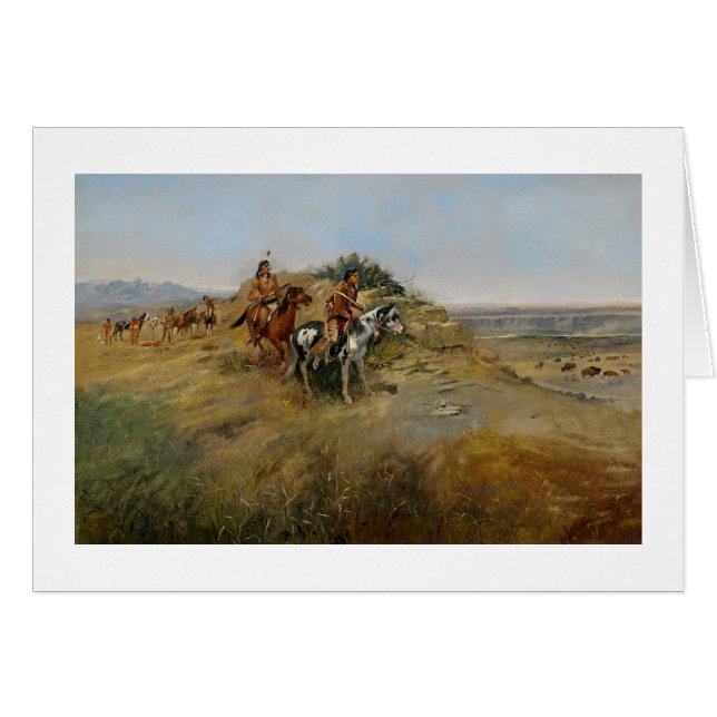 Büffel-Jagd, 1891 (Öl auf Leinwand) (Vorderseite (Horizontal))