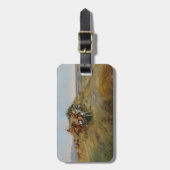 Büffel-Jagd, 1891 (Öl auf Leinwand) Gepäckanhänger (Vorderseite vertikal)