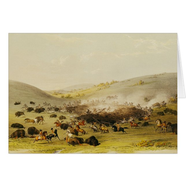 Büffel-Jagd, Einfassung, c.1832 (Vorderseite (Horizontal))