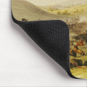 Büffel-Jagd, Einfassung, c.1832 Mousepad (Ecke)