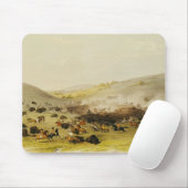 Büffel-Jagd, Einfassung, c.1832 Mousepad (Mit Mouse)