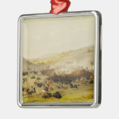 Büffel-Jagd, Einfassung, c.1832 Silbernes Ornament (Links)