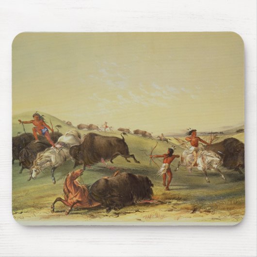 Büffel-Jagd Mousepad (Vorne)