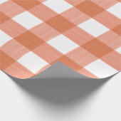 Büffel kariert im Kürbis Geschenkpapier (Ecke)