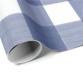 Büffel kariert im Marine-Blau Geschenkpapier (Rolleneckpunkt)
