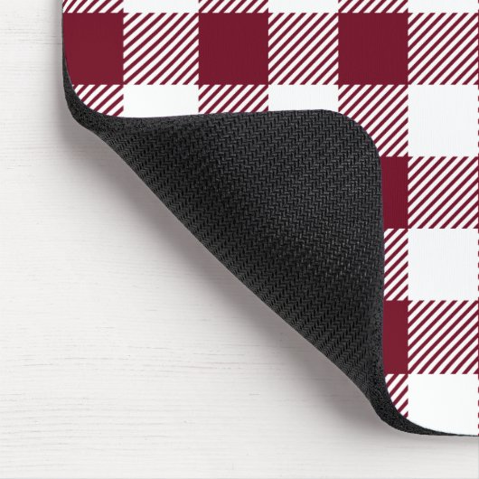 Büffel kariert: Kastanienbraun Mousepad (Ecke)