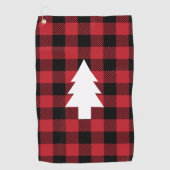 Büffel kariert - Kiefern-Baum Golfhandtuch (Vorderseite)