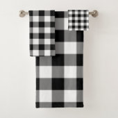 Büffel-Kariert-Schwarz-Weiß-Badetücher Badhandtuch Set (Insitu)