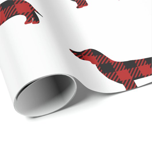 Büffel-karierte Dackel Geschenkpapier (Rolleneckpunkt)