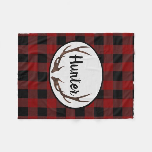 Büffel-karierte Karo-Holzfäller-Fleecedecke Fleecedecke (Vorderseite (Horizontal))