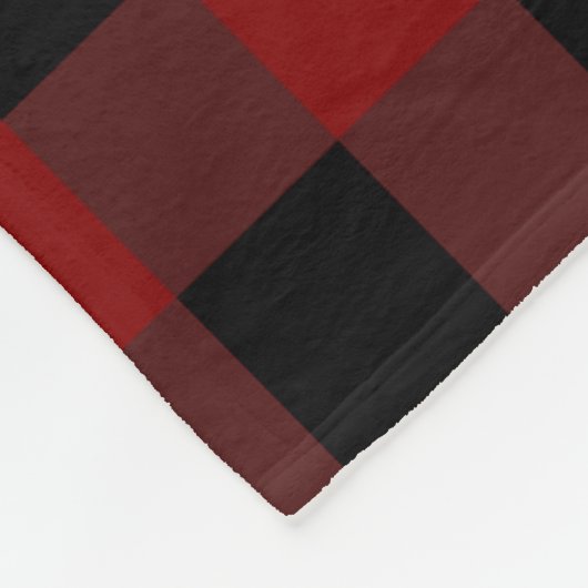 Büffel-karierte Karo-Holzfäller-Fleecedecke Fleecedecke (Ecke)