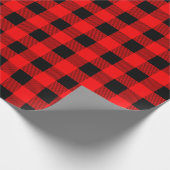 Büffel-karierte Karos klassisches Rotes und Geschenkpapier (Ecke)