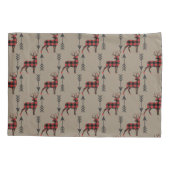 Büffel-karierte Rotwild auf TAN Kissenbezug (Rückseite)