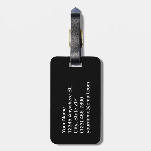 Büffel-karierter gekreuzter Besen-Gepäck-Umbau - Gepäckanhänger (Rückseite vertikal)