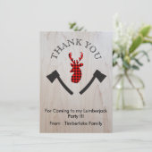 Büffel-karierter Rotwild-Kopf Dankeskarte (Stehend Vorderseite)