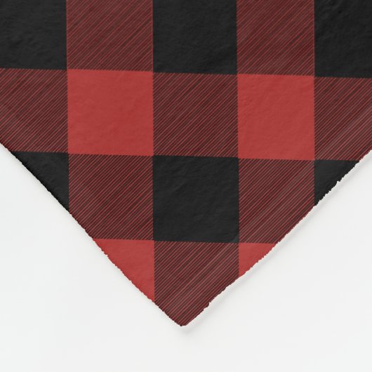 Büffel-karierter schläfriger Bär scherzt Fleecedecke (Ecke)