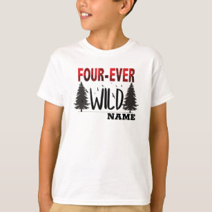 Büffel karierter, vierjähriger personalisierter Ge T-Shirt