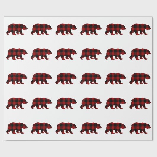 Büffel-kariertes Bärn-Verpackungs-Papier Geschenkpapier (Flach)