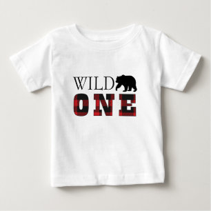 Büffel-kariertes Geburtstags-Shirt Baby T-shirt
