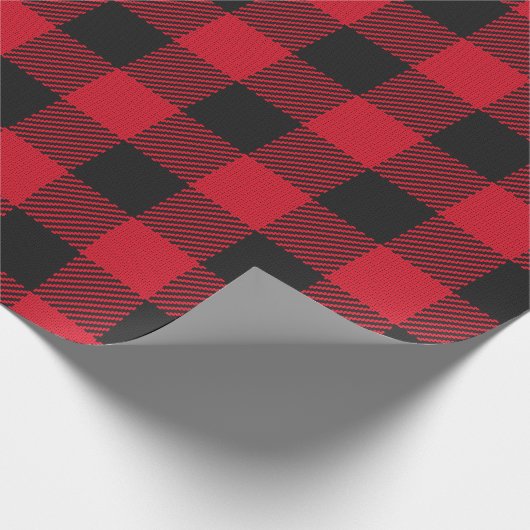 Büffel-kariertes Holzfäller-Baby-Duschen-Papier Geschenkpapier (Ecke)