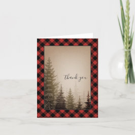 Büffel-kariertes Immergrün danken Ihnen Dankeskarte