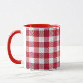 Büffel-kariertes Rotes und weiß Tasse (Links)