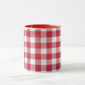Büffel-kariertes Rotes und weiß Tasse (Zentrum)