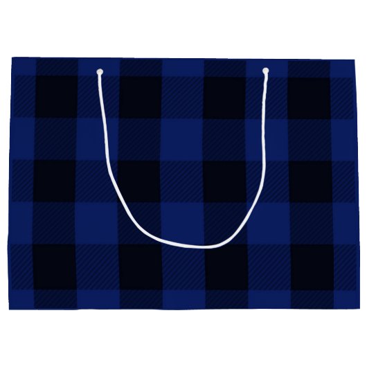 Büffel-kariertes rustikales große geschenktüte (Rückseite)