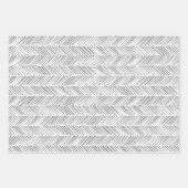 Büffel, Kariertes, Schwarz-weißes Musterpapier Geschenkpapier Set (Vorderseite 2)