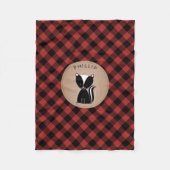 Büffel-kariertes Stinktier scherzt Fleece-Decke Fleecedecke (Vorderseite)