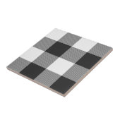 Büffel Kariertes weißes Tartan Kariertes Muster Fliese (Seite)