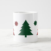 Büffel-Karo-Bäume Jumbo-Tasse (Vorderseite)