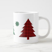 Büffel-Karo-Bäume Jumbo-Tasse (Rechts)
