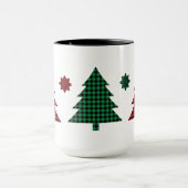 Büffel-Karo-Bäume Tasse (Zentrum)